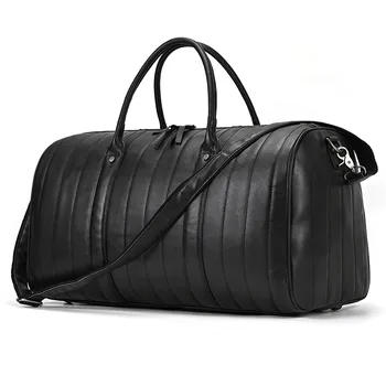 Модерен Мъжки пътни чанти от естествена кожа, на първия слой телешка кожа, пътна чанта-голям капацитет, чанта за бизнес пътувания, чанта през рамо
